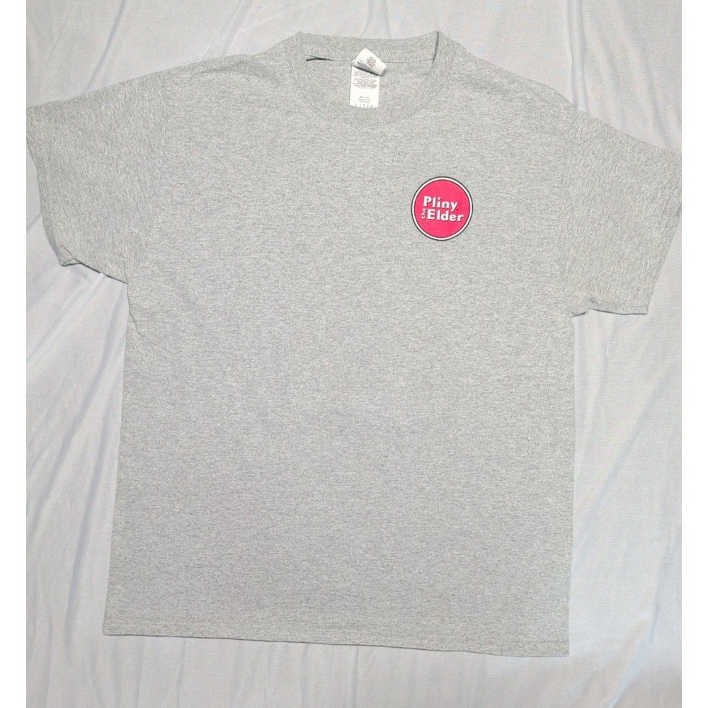 Gildan‎ Mens Pliny the Elder Russian River Brewing Co Graphic T-Shirt Large Gray
